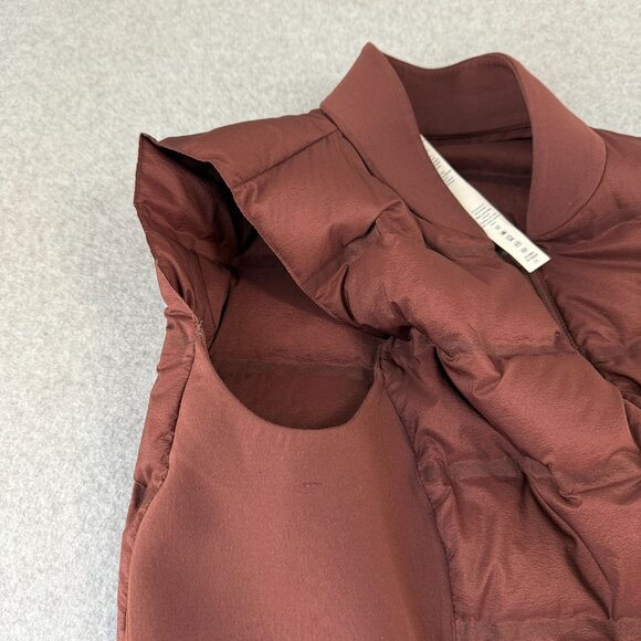 Lululemon Womens Size 8 Puffer Vest Dark Cedar Brown Nylon Goose Down & Around‎ - Picture 11 of 15